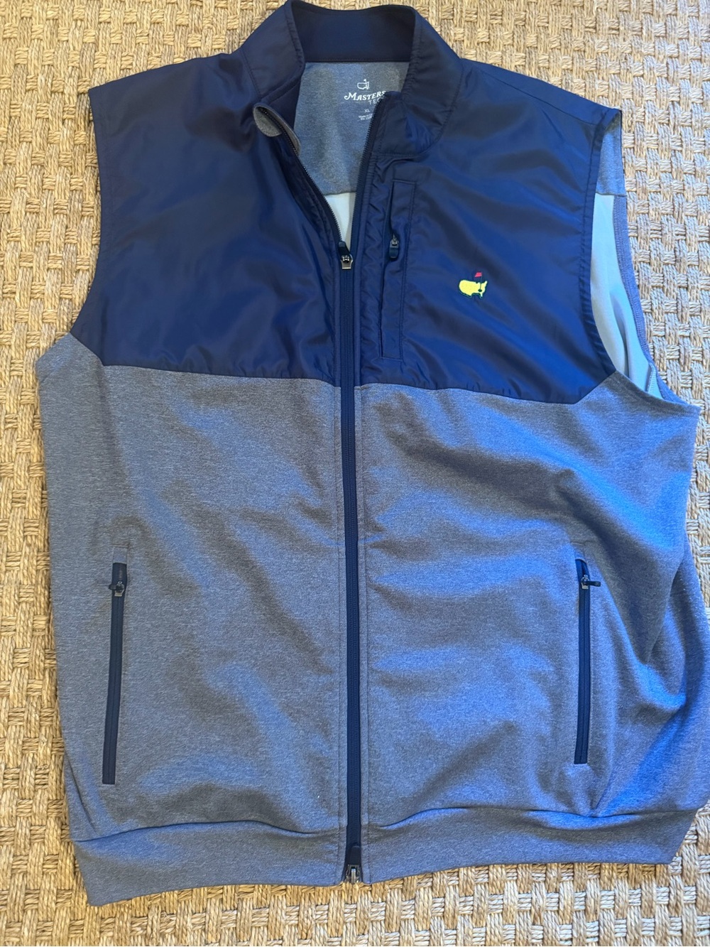 Men’s Masters Navy and Gray Sleeveless Golf Vest